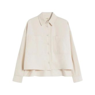 Max Mara Shirts, female, Beige, Size: 2XS Straight-fit Shirt