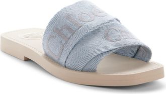 Chloé Woody Slide Sandal in Pearl Blue at Nordstrom, Size 12Us