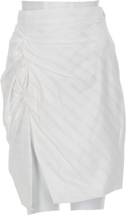 Vivienne Westwood Side Panther Cotton-Blend Ruched Mini Skirt