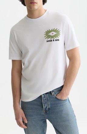 Scotch & Soda Relaxed Fit Cotton Graphic T-Shirt in Bright White at Nordstrom, Size X-Large