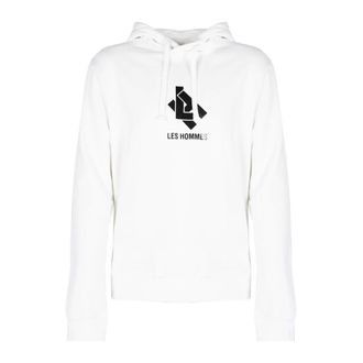Les Hommes Heren, Sweatshirts & Hoodies, Wit, Maat: 2XL Katoen
