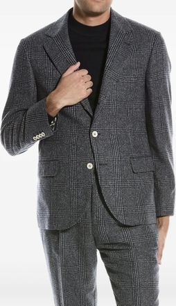 Brunello Cucinelli Completo due pezzi a quadri - Grigio