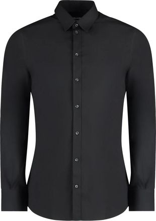 Dolce & Gabbana Overhemden, Heren, Zwart, XL, Katoen, Gold Dress Shirt