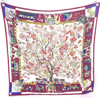 Herm&egrave;s Fantaisies Indiennes Silk Womens Scarf (Pre-Owned)