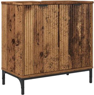 vidaXL Gabinete De Lavabo Para Ba&ntilde;o Madera Vieja 60,5 X 33,5 X 61 Cm Vidaxl