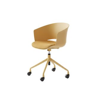 MondoViro Silla de oficina giratoria amarilla 60x53 cm 80/86h