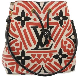 Louis Vuitton Neonoe Limited Edition Crafty Monogram Giant Red Canvas Bag (Pre-Owned)