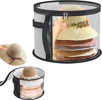 OEM Caja Apilable Para Guardar Sombreros - Organizador De Sombreros - Caja Plegable Para Sombreros - 42 26,5 Cm, Con Asa De Transporte, Protecci&oacute;n Eficaz 