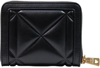Love Moschino Quilted Polyurethane Wallet - Black