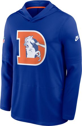 Nike Denver Broncos Alt Nike Mens Dri-FIT NFL Long-Sleeve Hooded Top in Blue | 03B9EH73Q8W-HHY
