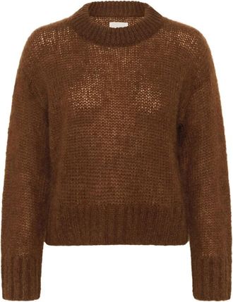 Part Two Rondgebreide trui - Dames - Ronde hals truien - Bruin - 2XL - Truien & Vesten