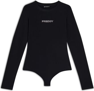 Freddy Body scollo quadrato in jersey decorato da strass