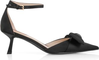 Marc Cain Elegante Sandalen met Decoratieve Strik - Dames - Schoenen - Zwart - Maat: 38 EU Leer
