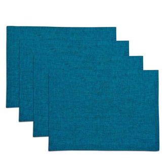 Solino Home Linen Placemats - Athena, 14 x 19 in Chambray Teal at Nordstrom, Size Medium