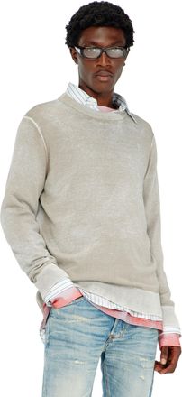 Diesel Jumper with faded reverse print - Knitwear - Man - Grey