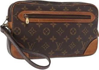 Louis Vuitton Pre-owned Clutches, female, Brown, Size: ONE SIZE Pre-owned Canvas Clutch