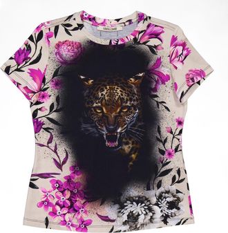 Roberto Cavalli Leopard Graphic T-Shirt, Size X-Small