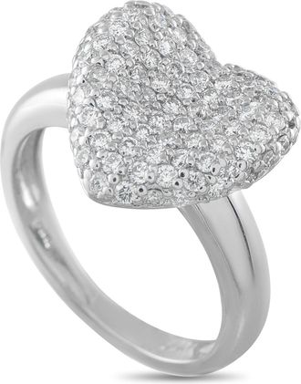 Luxury Bazaar Platinum 1.0ct Diamond Heart Ring MF30-041426