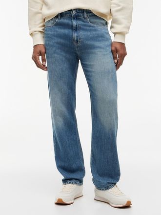 Tommy Hilfiger Mens Tommy Jeans Linen-Blend Loose Fit Jean - Blue - 30W x 34L