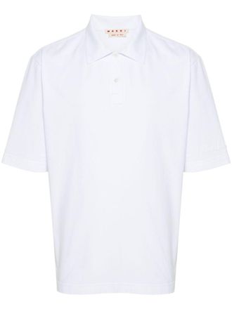 Marni Mens Logo-Patch Polo Shirt