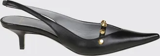 Balenciaga Midnight Studded Nappa Low-Heel Slingback Pumps