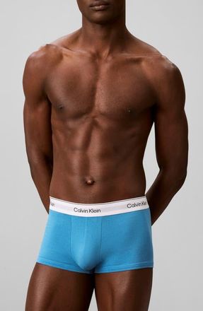 Calvin Klein Icon 3-Pack Stretch Cotton Boxer Briefs in Grey/Niagra Mist/Cendre Blue at Nordstrom, Size X-Large