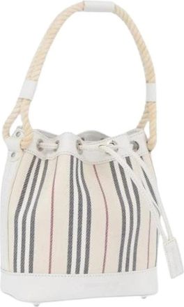 Burberry Pre-owned Canvas Handtas - Dames - Vintage Tas - Veelkleurig - ONE Size - Leer - Vintage