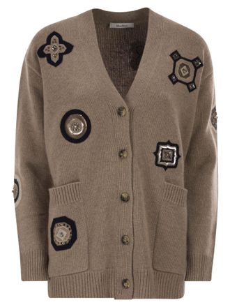 Max Mara Mxmgioire Lange Strickjacke aus Wolle und Kaschmir