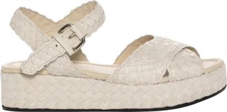 Pons Quintana Salinas Sandaal - Dames - Sandalen - Wit - 37 EU - Leer - Schoenen
