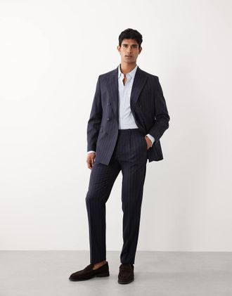 Mango Veneciac - Pantaloni sartoriali blu navy in coordinato