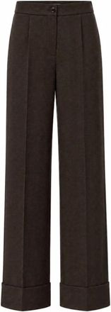 Marella Emmpentola 2 Broek - Dames - Wijde Broeken - Bruin - L - Polyester - Broeken