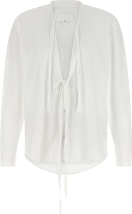 Maison Margiela White Raw Cut Hem Shirt