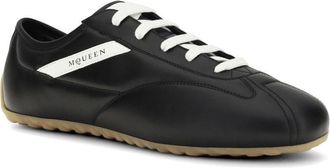Alexander McQueen Mens Sneakers Boxe Black Leather Trainers