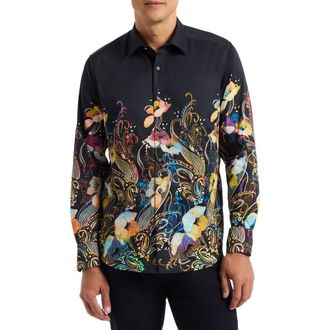 Robert Graham Jacobs Long Sleeve Button-Up Shirt in Black Multi at Nordstrom Rack, Size Xx-Large
