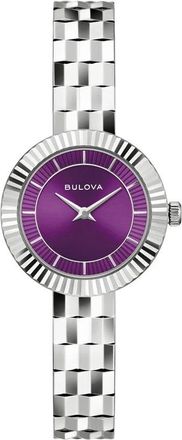 Bulova Disco Quartz Purple Dial Ladies Watch 96L363