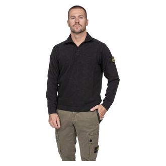 Stone Island Polo Shirts, male, Black, S, Vanis&eacute; Sweatshirt