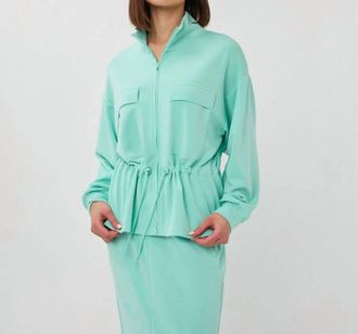 Esqualo Mona Modal Tunnel Waist Cardigan In Mint Green