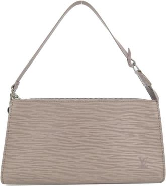 Louis Vuitton Purple Leather Pochette Pouch (Pre-Owned)