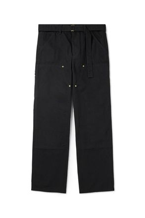 sacai + Carhartt WIP Straight-Leg Belted Panelled Cotton-Canvas Trousers