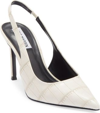 Steve Madden Juliya Slingback Pump in Bone Croco at Nordstrom Rack, Size 8.5