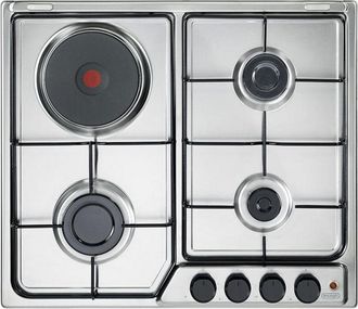 DeLonghi Placa De Cocina Delonghi Ffi 36 Er De Acero Inoxidable Empotrada De 58 Cm Y 4 Fuegos