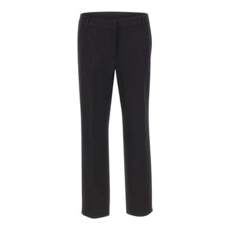 Marella Rechte broek - Dames - Broeken - Zwart - Maat: M Katoen