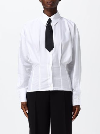 Elisabetta Franchi Cotton Poplin Shirt with Classic Collar