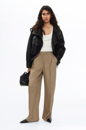 H&M Wide-leg dress pants in Beige at Nordstrom, Size 10