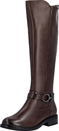 Remonte Stiefel REMONTE Elisabeth Hurley-Collection, Damen, Gr. 41, Normalschaft, dunkelbraun, Leder, Lederimitat, unifarben, Schuhe Stiefel, Langschaftstiefe