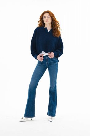 ASKK NY Flare-Cut Bond Street Jeans In Saturated Paris Wash