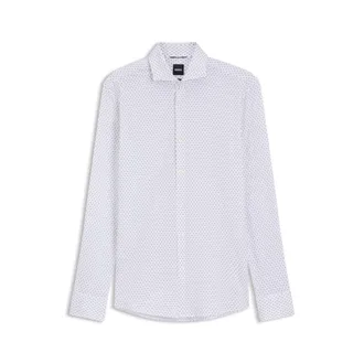 BOSS Printed slim-fit shirt in performance-stretch jersey