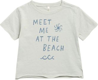 Rylee + Cru Meet Me at the Beach Cotton Graphic T-Shirt in Seafoam at Nordstrom, Size 18-24M