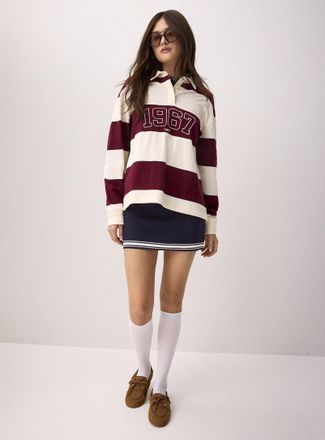 Twik Womens Varsity knit miniskirt