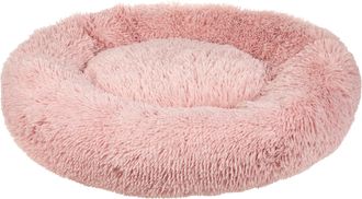Beliani Cama Para Perro De Pelo Sint&eacute;tico Rosa 80 Cm Mascota Gato Suave Kulu